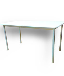 Mesa casino 240x75x75 - formalita blanca - estructura gris mercurio