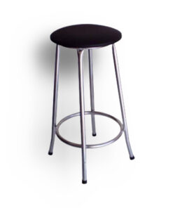 Piso 65cm - tevinil negro - estructura gris mercurio