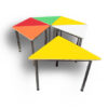Pupitre triangular kinder - formalita colores – estructura gris mercurio