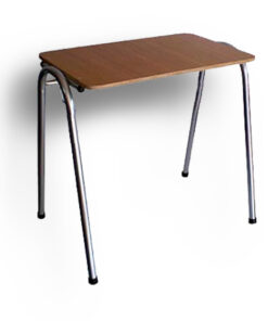 Pupitre unipersonal kinder 60x40x55 - formalita roble - estructura gris mercurio