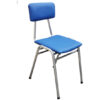 Silla de profesor - tevinil azul - estructura gris mercurio