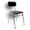 Silla de profesor - tevinil negro - estructura gris mercurio