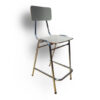 Silla laboratorio reposa pies - formalita blanca - estructura gris mercurio