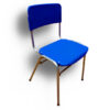 Silla normada N5 - polipropileno azul - estructura gris mercurio